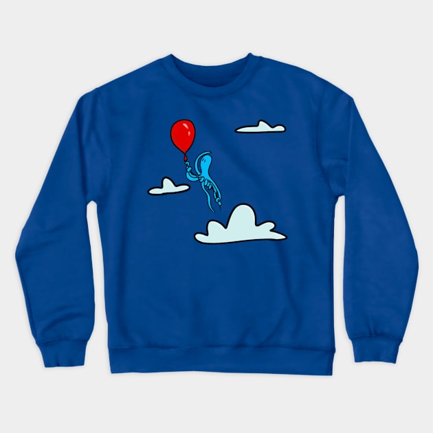 Travel by Balloon Crewneck Sweatshirt by RustedSoldier